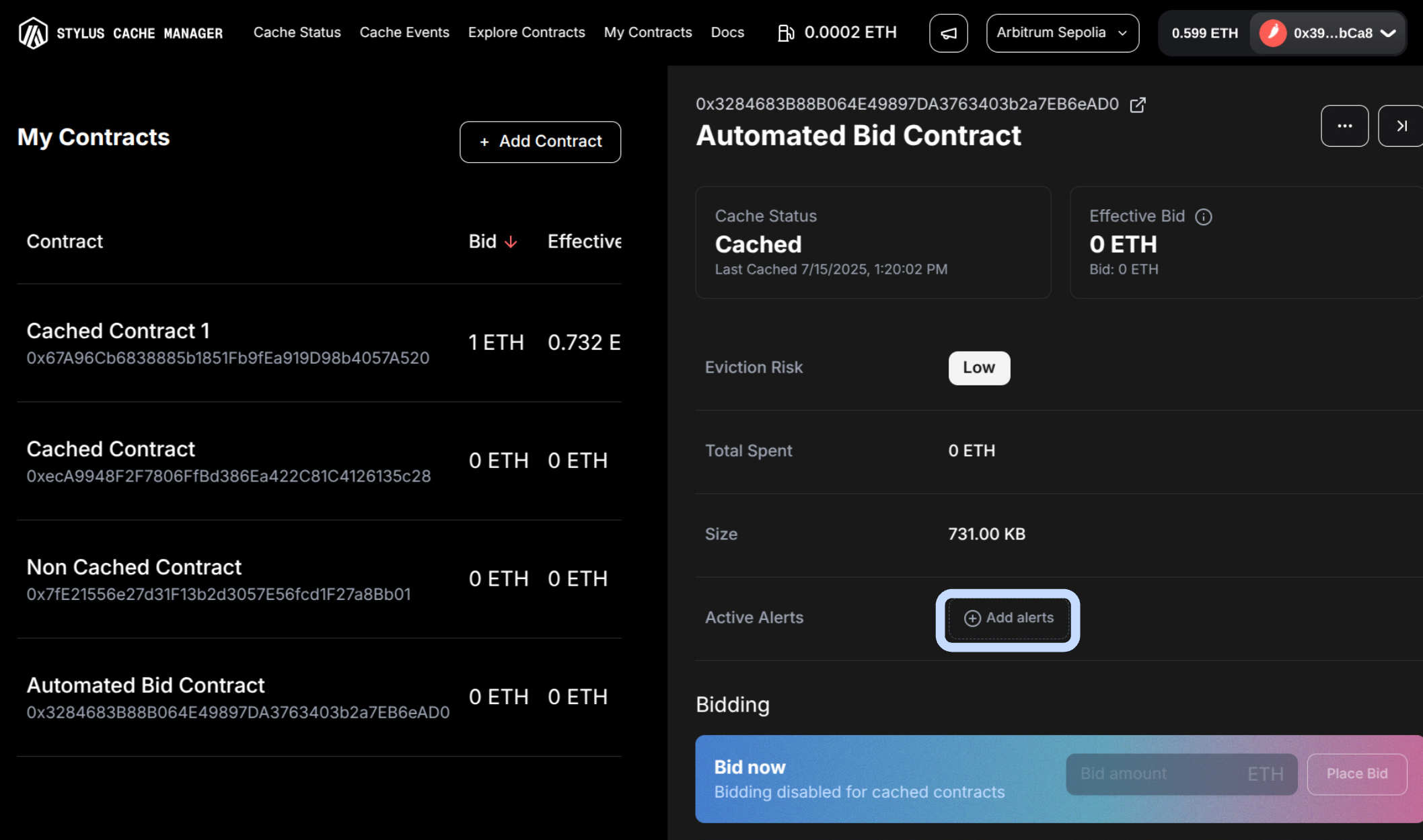 Per Contract Settings