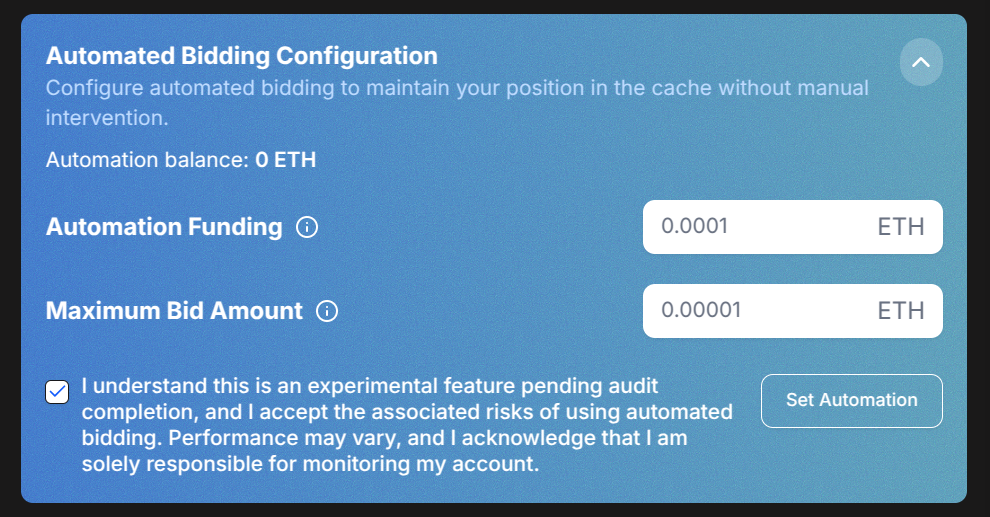 Bid Automation Config