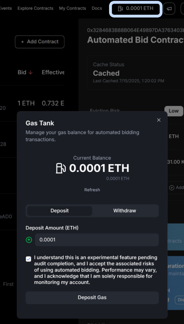 Gas Tank Amount Input