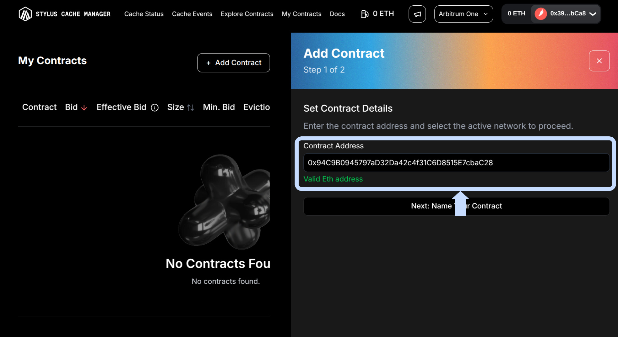 My Contracts Address