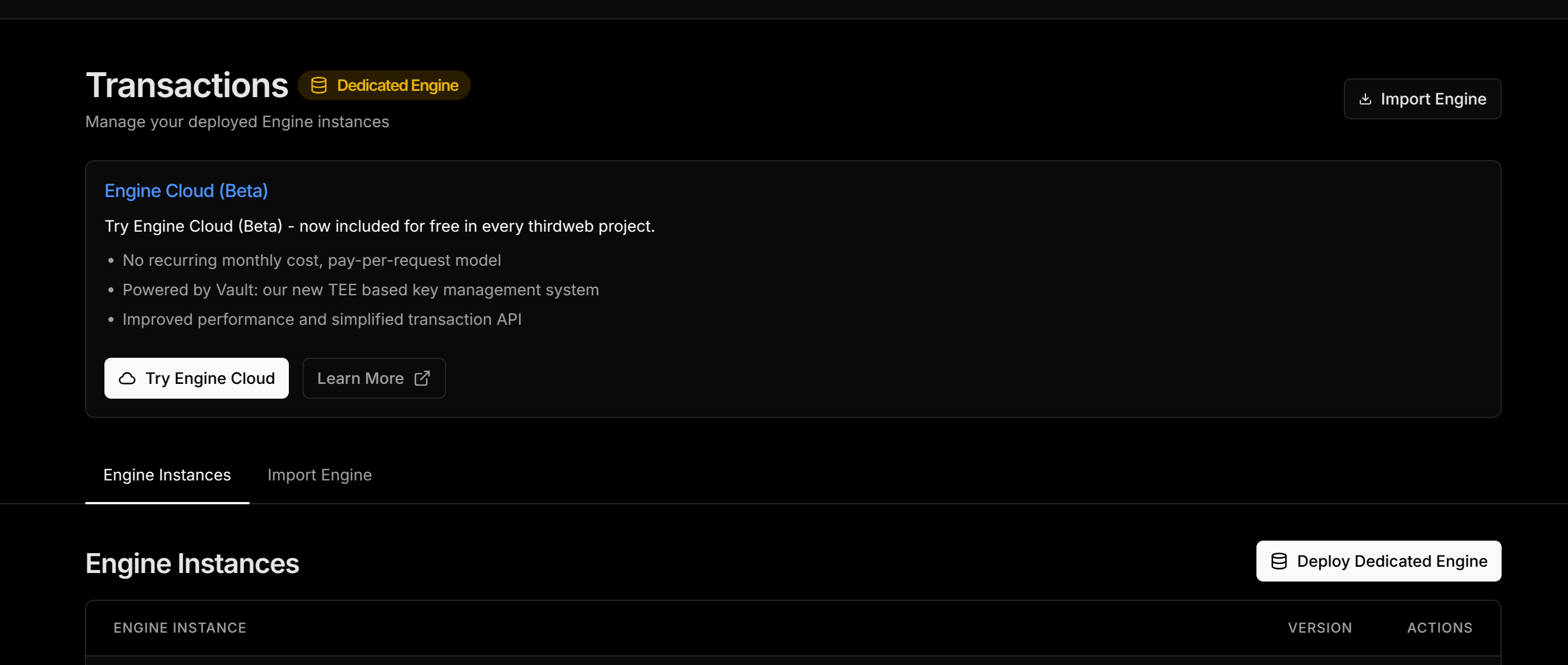 Create Project Import Engine